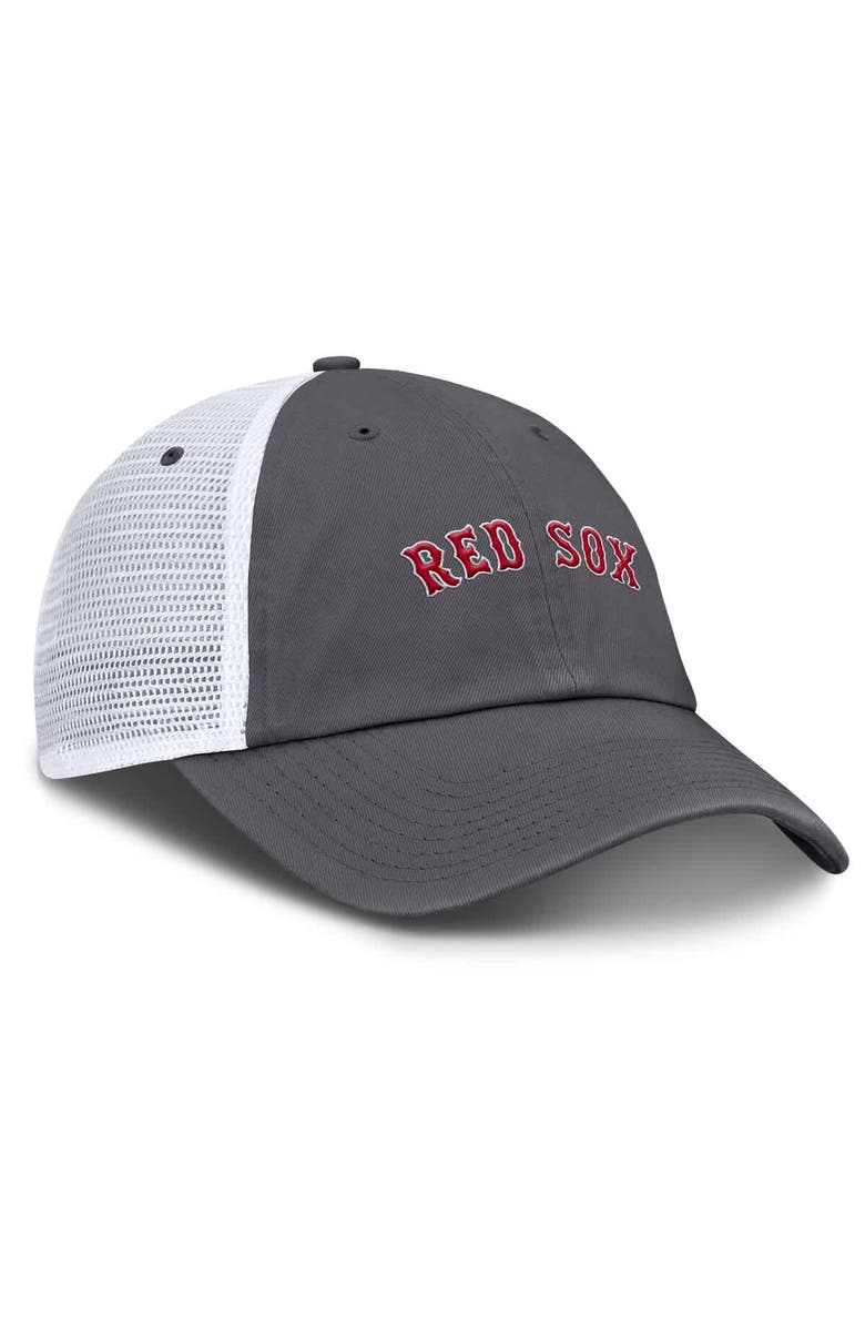Nike Men's Nike Gray Boston Red Sox Wordmark Club Adjustable Trucker Hat, Alternate, color, Gray