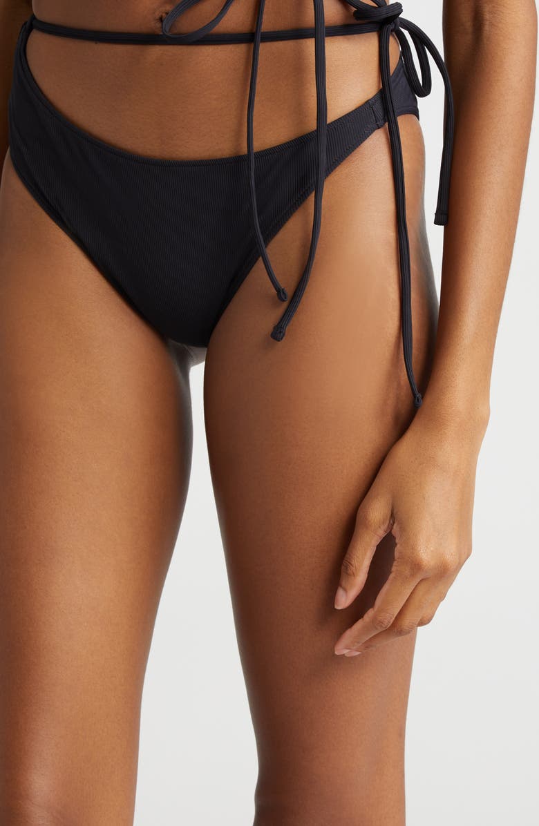 K.NGSLEY Naomi Asymmetric Tie Waist Bikini Bottoms, Alternate, color, 