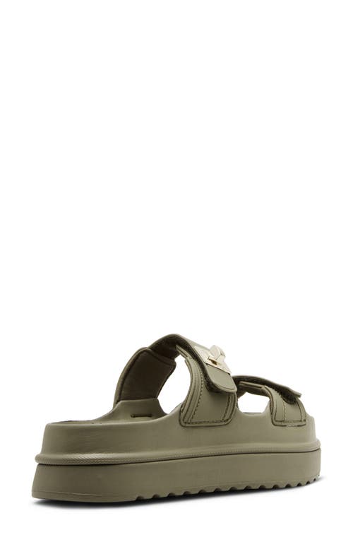 Steve Madden Bigschmona Platform Sandal In Olive