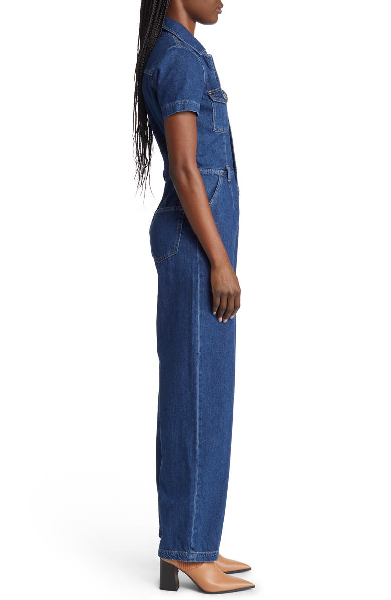 Reformation James Wide Leg Denim Jumpsuit, Alternate, color,