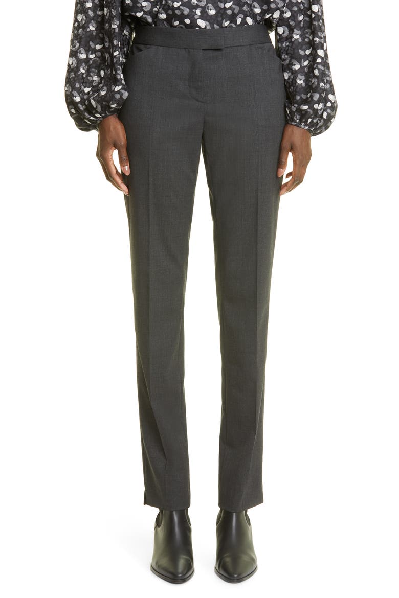 Irving Skinny Stretch Wool Pants, Main, color, SMOKE