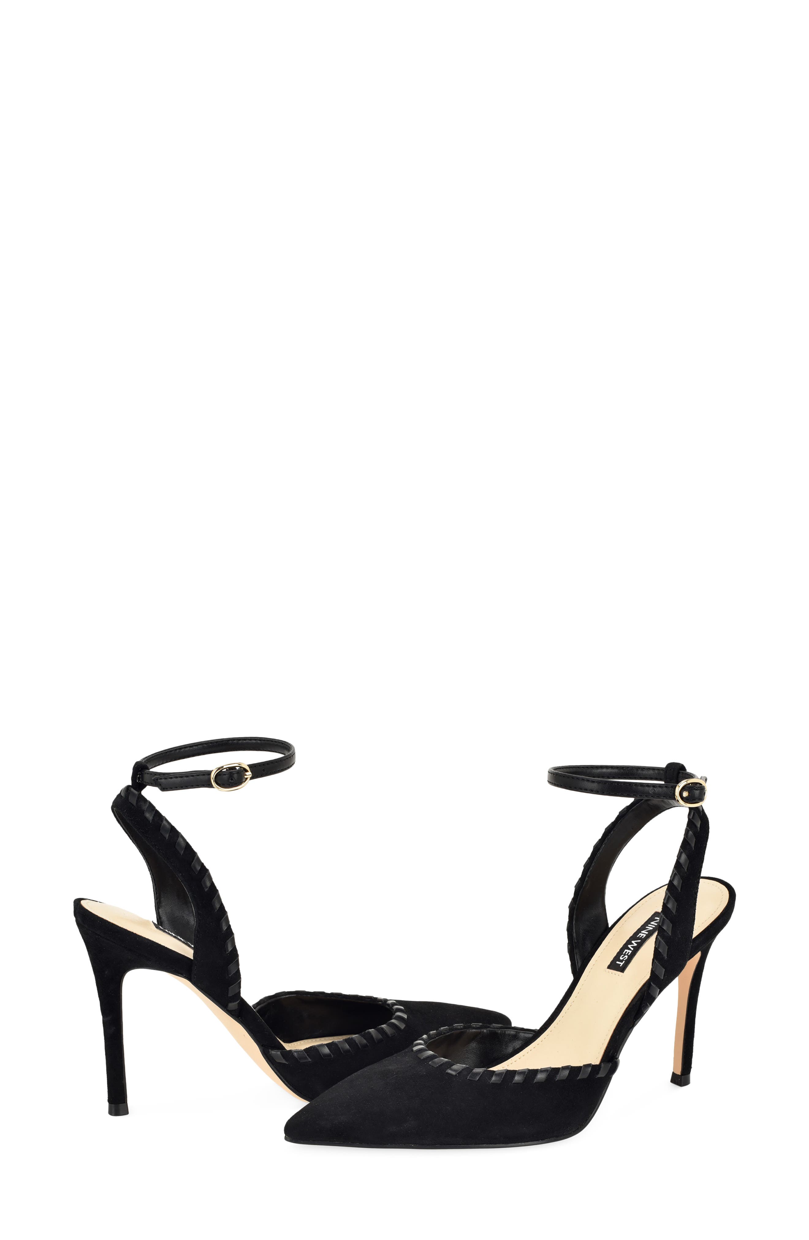 Kenedy Ankle Strap Pump, Alternate, color, BLACK