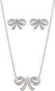 Nadri Bow Necklace & Earrings Set