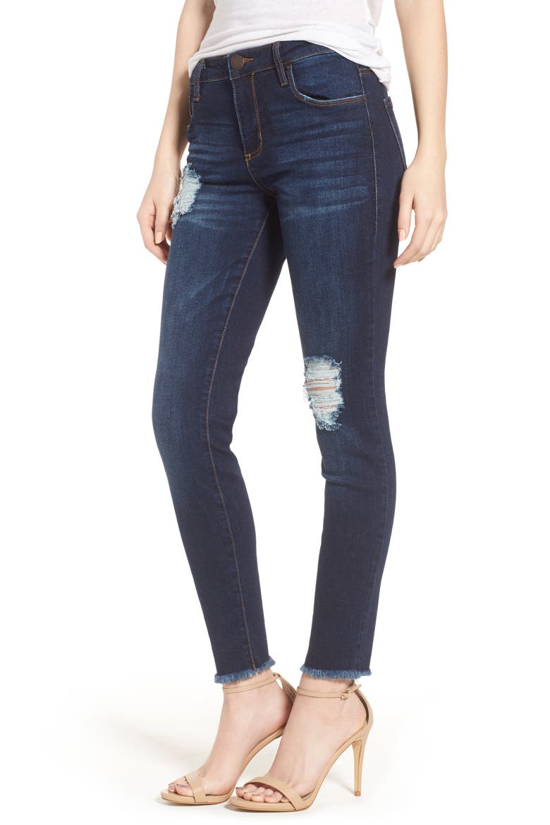 Emma Frayed Hem Ankle Skinny Jeans, Main, color, NORTH LA CANADA