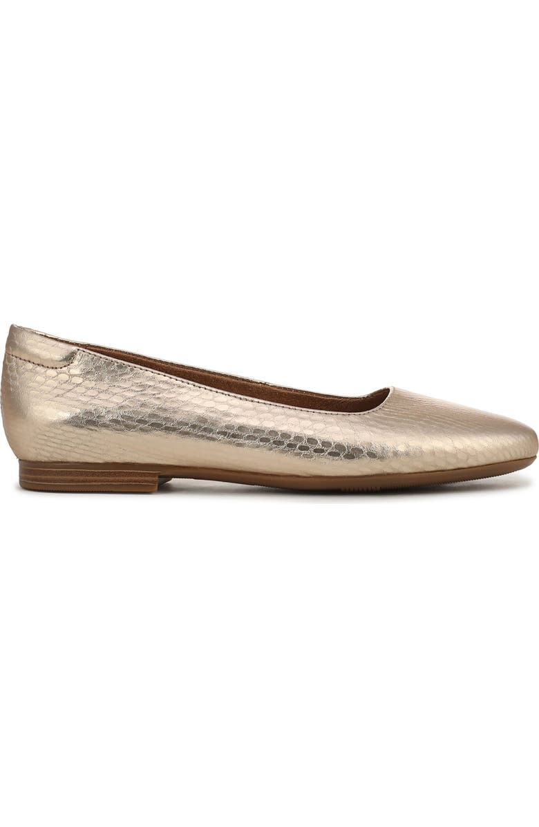 Naturalizer Kelley Ballet Flat, Alternate, color, Light Champagne Faux Leather