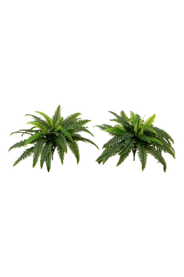 40-in UV Resistant Artificial Boston Fern (Indoor/Outdoor) - Set of 2, Main, color, Green