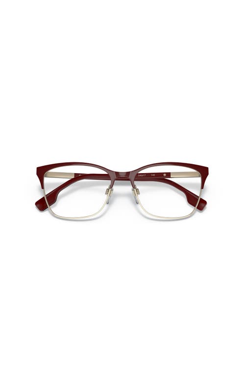 Burberry 54mm Cat Eye Optical Glasses In Burgundy