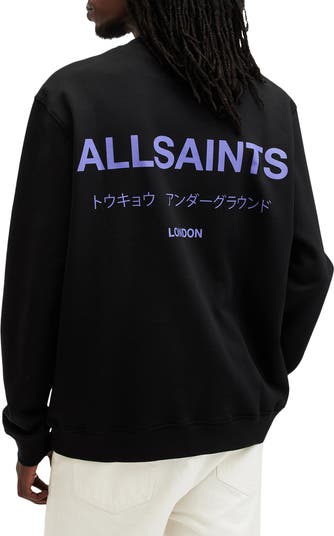 AllSaints Underground Logo Organic Cotton Graphic Sweatshirt Nordstrom