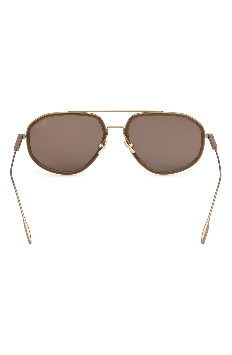 ZEGNA 56mm Geometric Sunglasses, Alternate, color, 