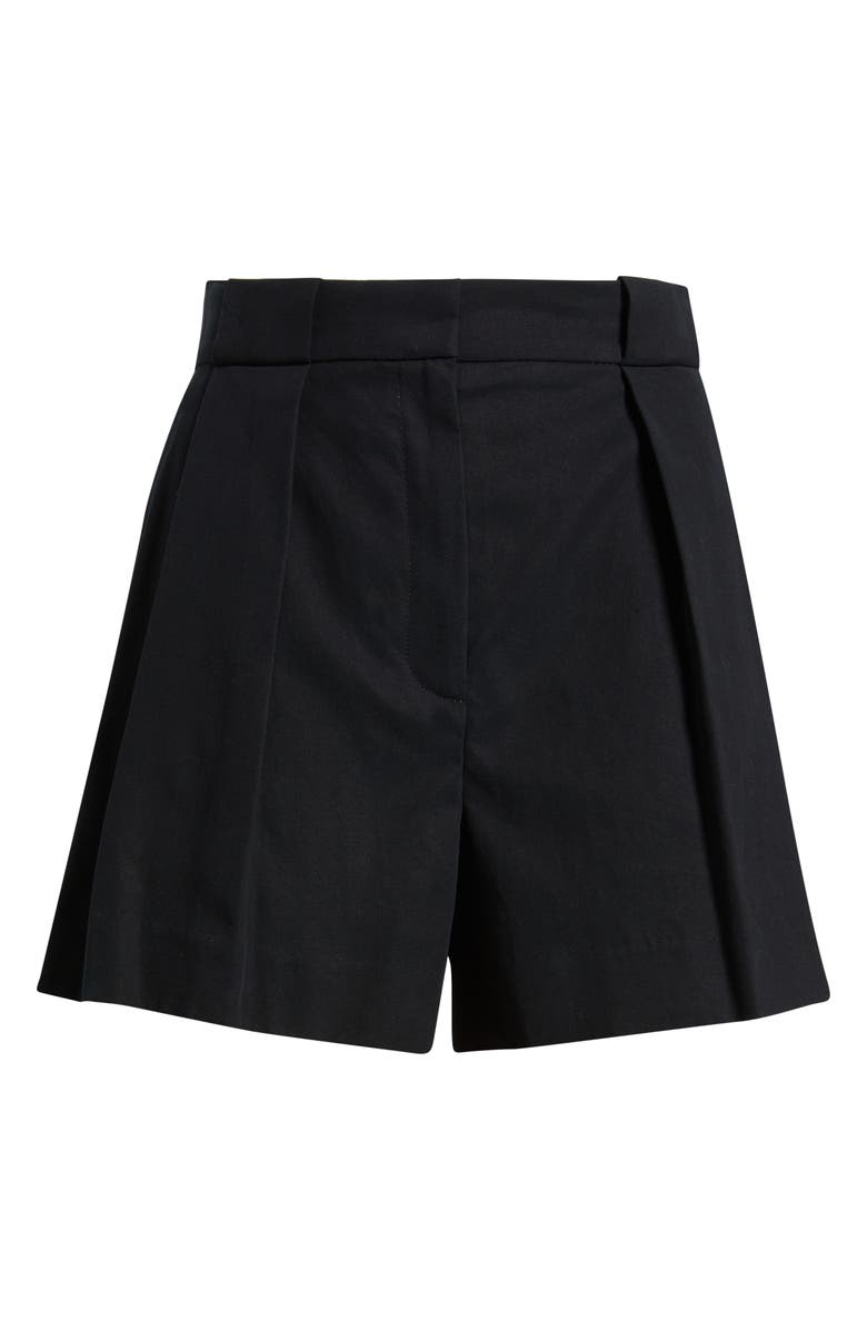 MANGO Greta Pleat Front Shorts, Alternate, color, Black