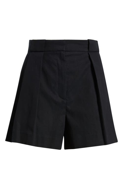 Mango Greta Pleat Front Shorts In Black