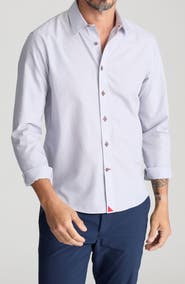 UNTUCKit Rubican Light Grey Wrinkle Free Cotton Button-Up Shirt