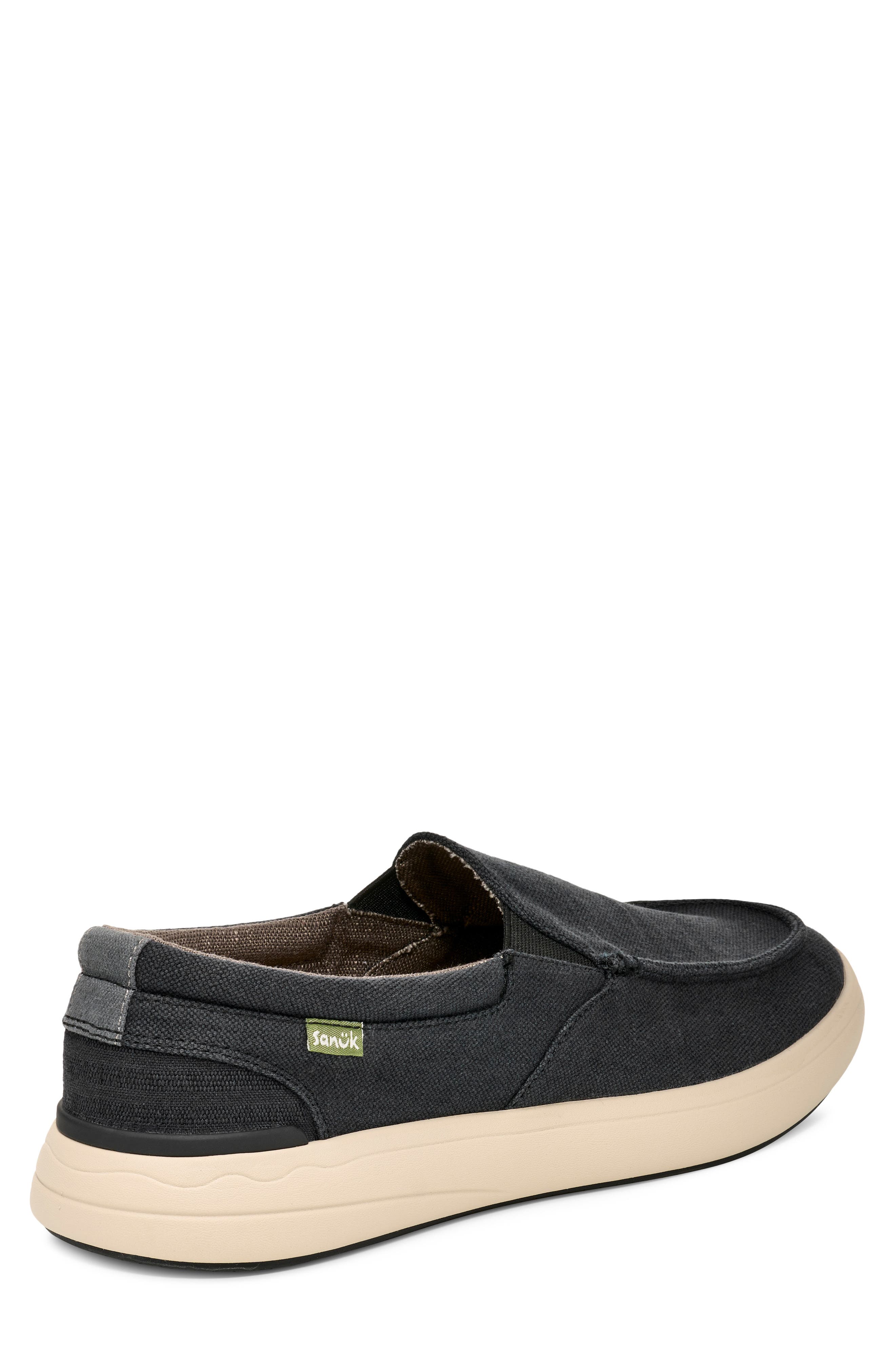 Sanuk Happy Hour Lite Resort Slip-On Sneaker, Alternate, color, Black