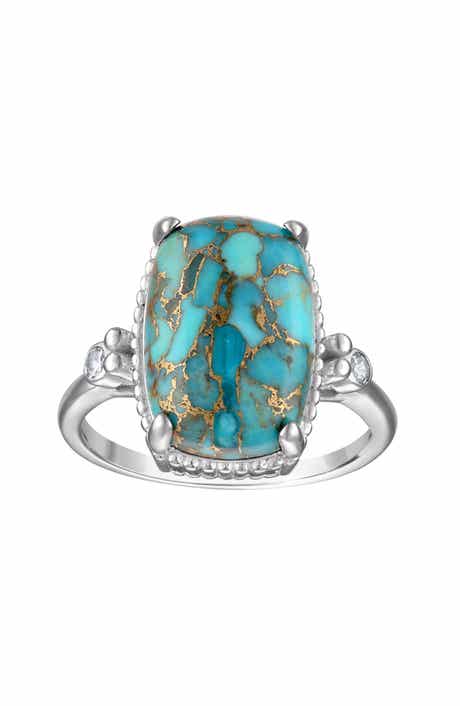 FZN Sterling Silver Turquoise Ring