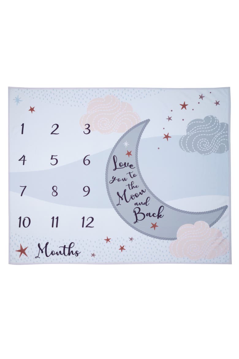 Goodnight Moon Milestone Photo Opportunity Soft Fleece Baby Blanket, Alternate, color, Cream
