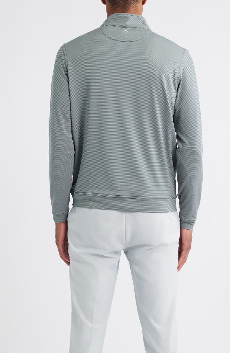 Peter Millar Perth Sugar Stripe Performance Quarter Zip, Alternate, color, Nordic Pine