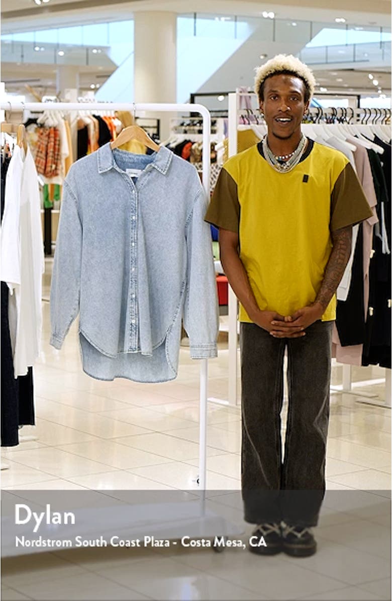 The Beach Oversize Denim Button-Up Shirt, sales video thumbnail