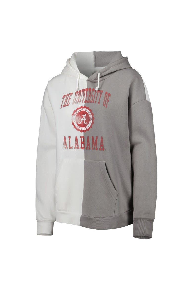 Women's Gameday Couture Gray/White Alabama Crimson Tide Split Pullover Hoodie, Alternate, color, White