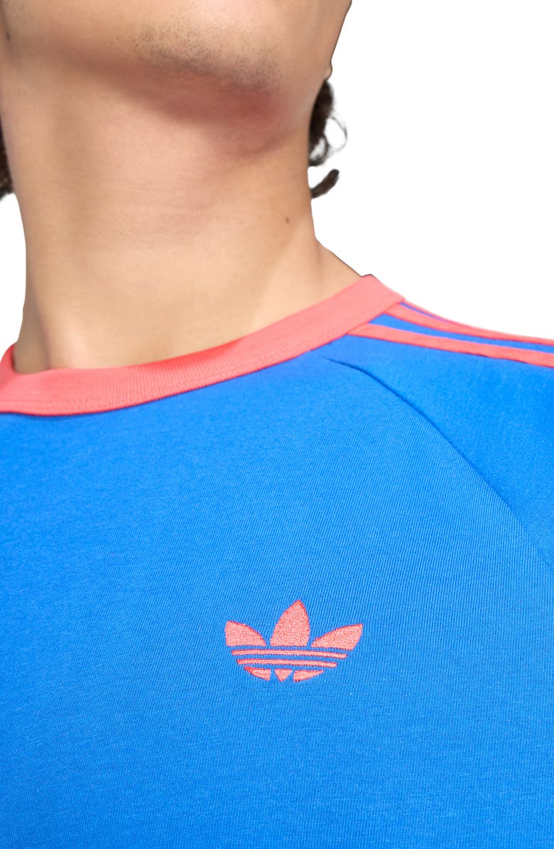 adidas 3-Stripes Cotton T-Shirt, Alternate, color, Blue