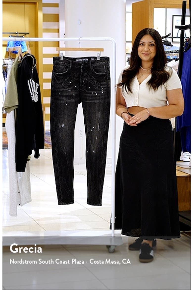 Trek Ripped Paint Splatter Slim Fit Jeans video