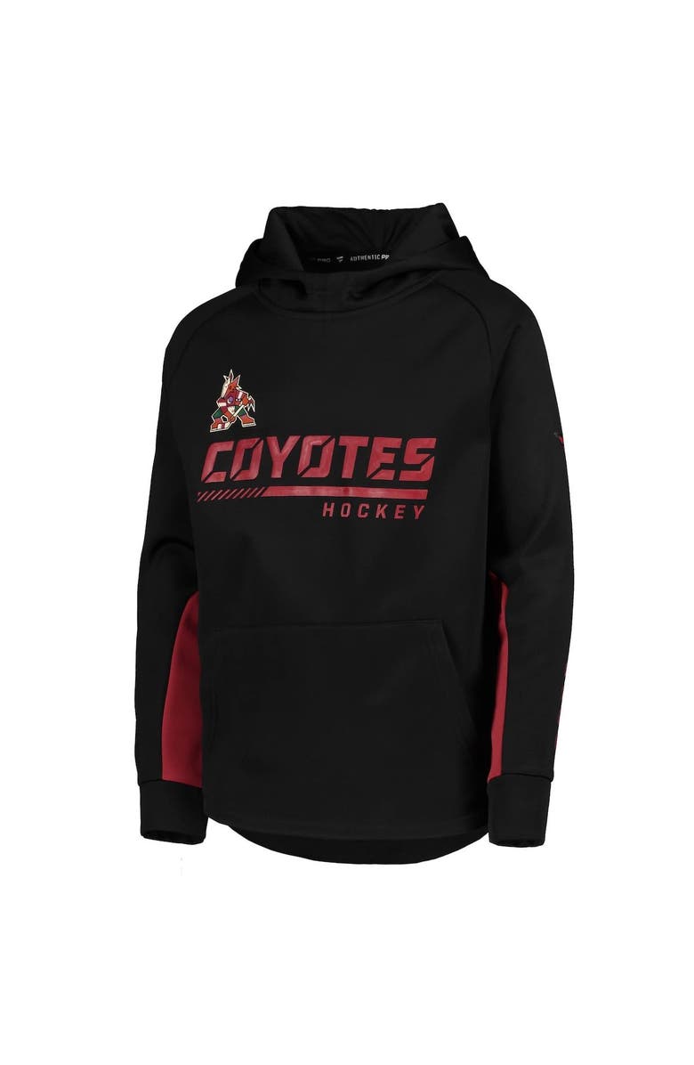 FANATICS Youth Fanatics Branded Black Arizona Coyotes Authentic Pro Raglan Pullover Hoodie, Alternate, color, 