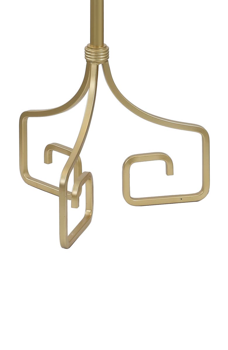 JONATHAN Y Newman 61.5" Transitional Glam Metal LED Floor Lamp, Gold Painting, Alternate, color, Gold Painting