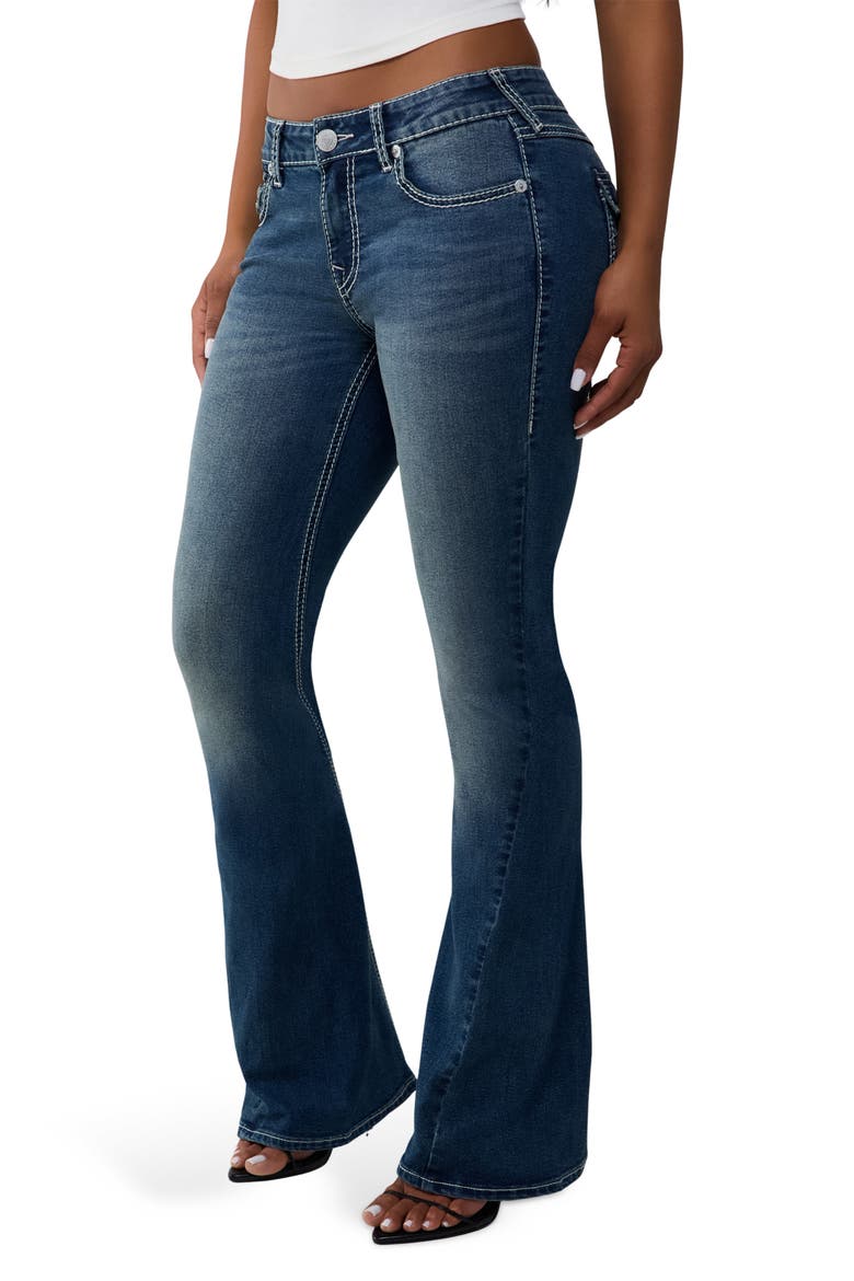 Joey Big T Flare Leg Jeans, Alternate, color, MEDIUM COWBOYS WORK WASH