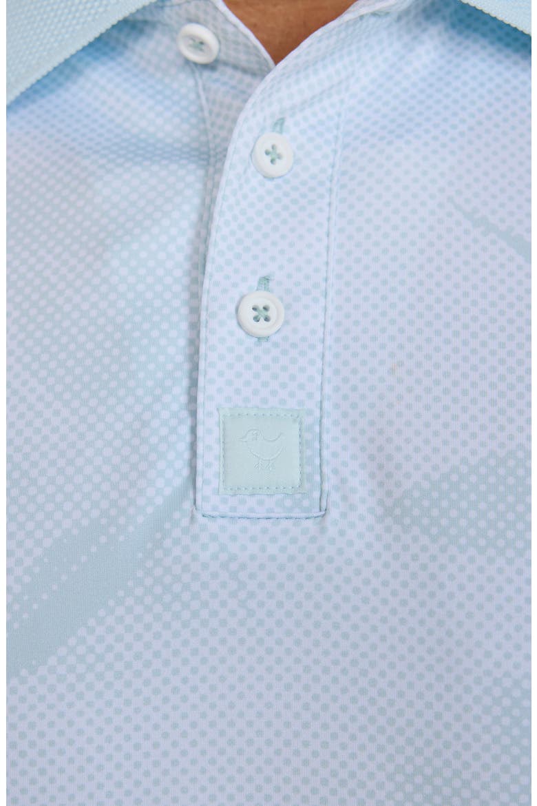 Ridge Gradient Leaf Print Performance Golf Polo, Alternate, color, RIP THE ROUGH - BABY BLUE