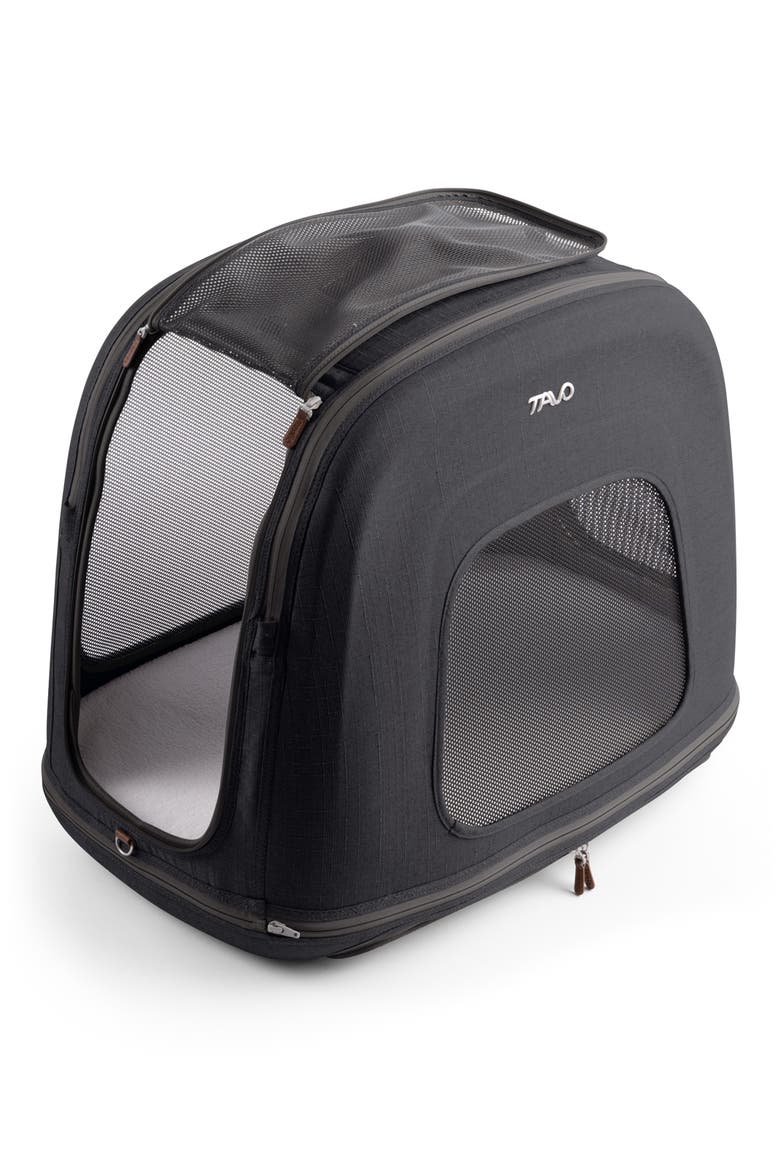 Crispin Pet Travel Crate, Alternate, color, BLACK