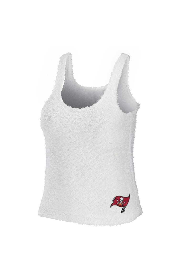 Women's WEAR by Erin Andrews Cream Tampa Bay Buccaneers Cozy Scoop Neck Tank Top & Pants Sleep Set, Alternate, color, Cream