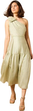 Oasis Bow Shoulder Detail Midi Dress