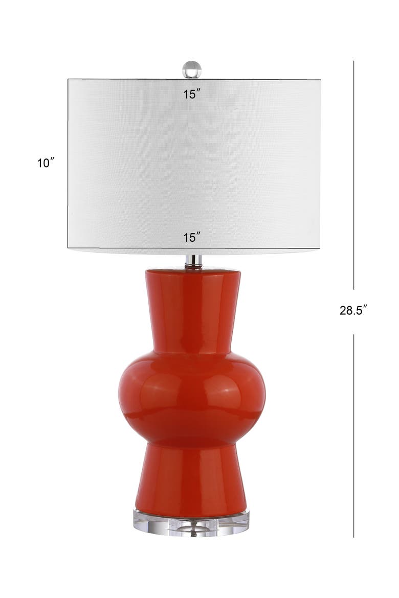 Julia 28.5" Ceramic LED Table Lamp, Alternate, color, Coral