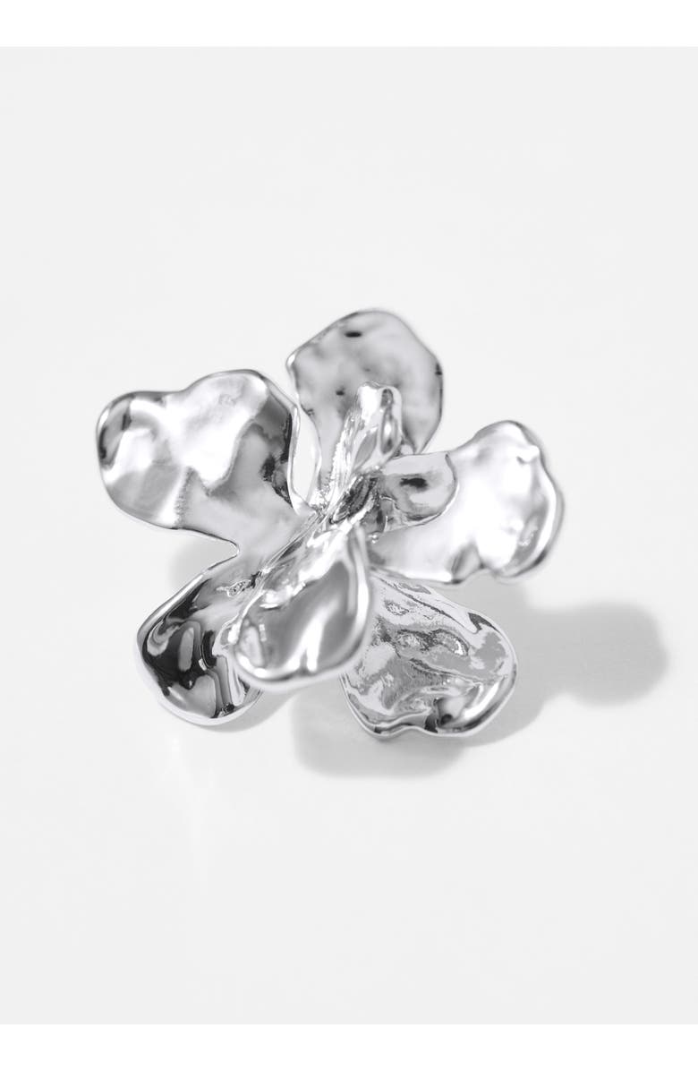 & Other Stories Flower Stud Earrings, Alternate, color, Metal Light