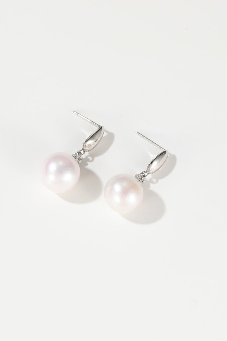 Doris Freshwater Pearl Drop Earrings, Alternate, color, Silver