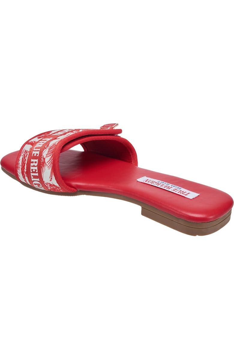 True Religion Missy Logo Adjustable Sandal, Alternate, color, Red