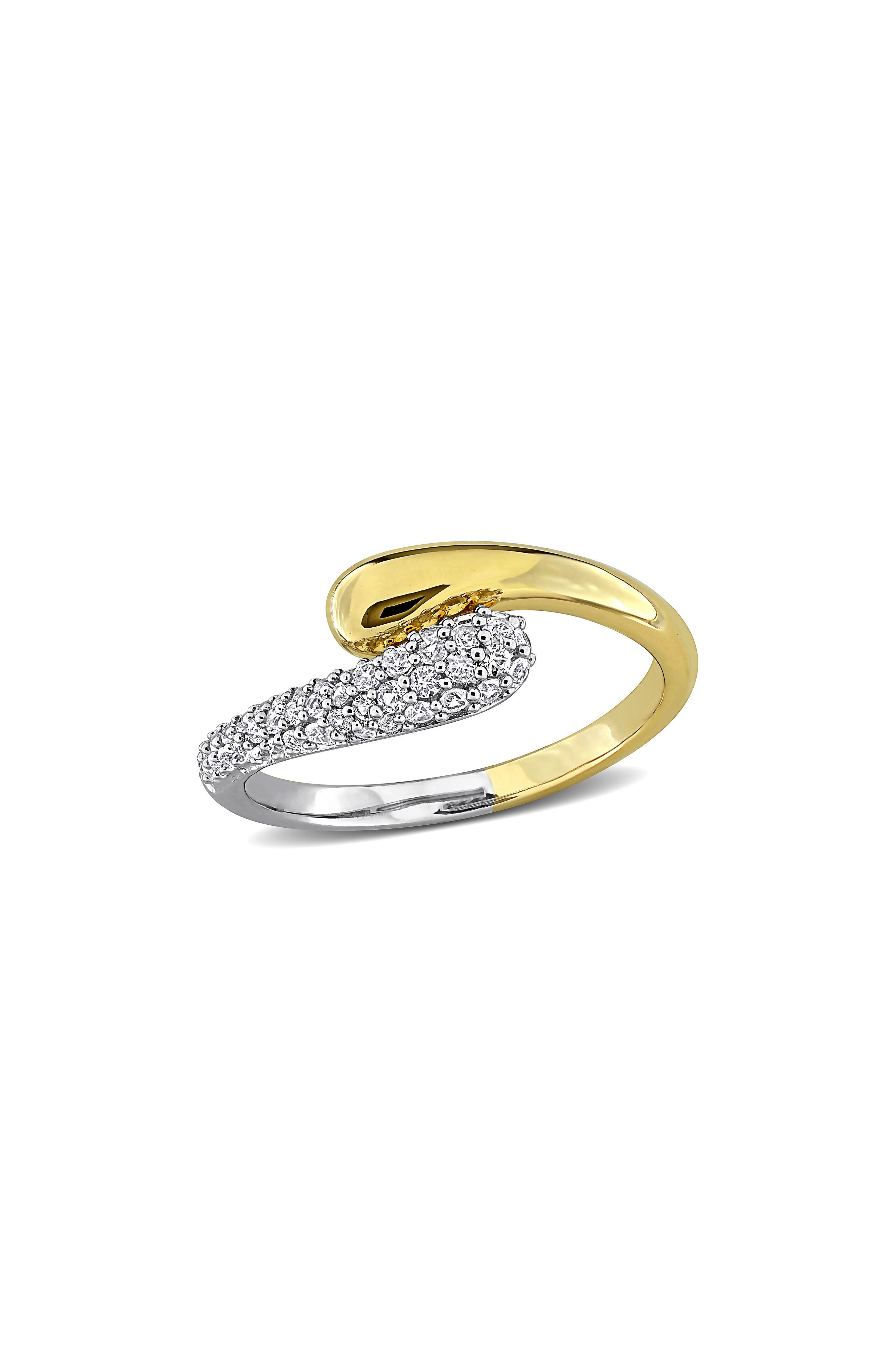 Lab-Grown White Sapphire Swirl Ring