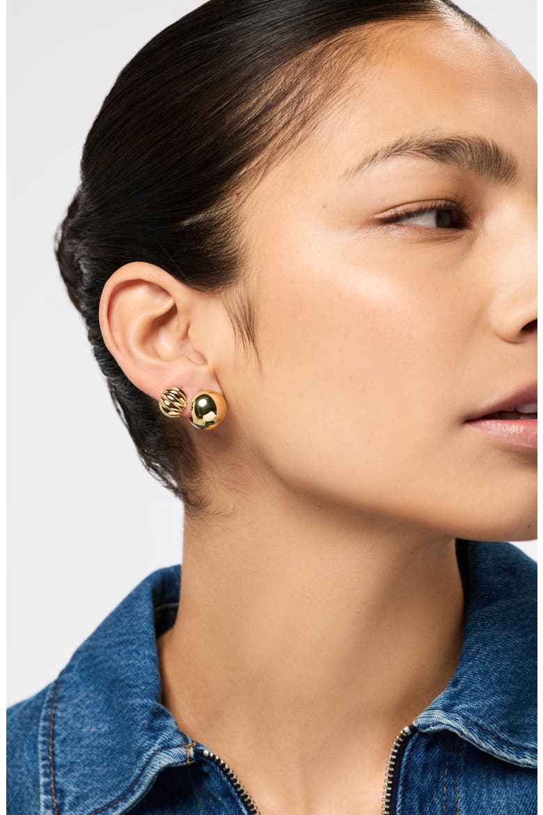 Statement Earrings - Colton Mini, Alternate, color, Gold