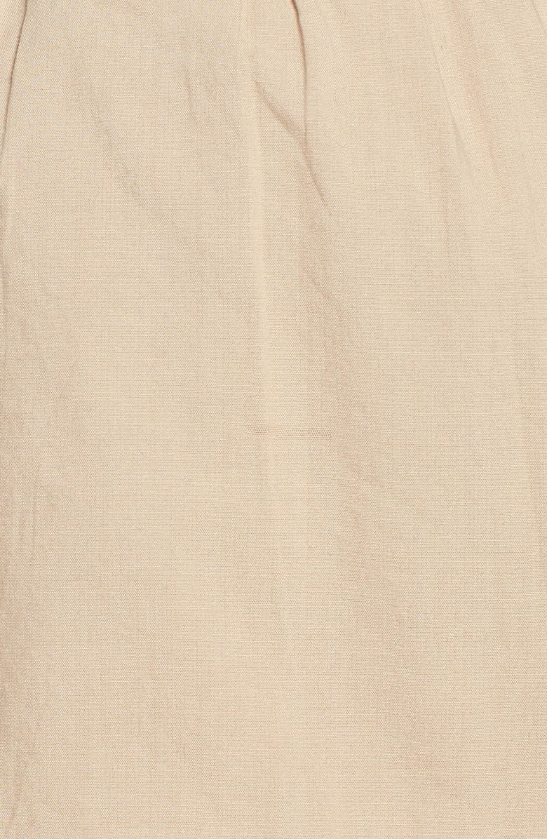 Madewell Khaki Ruffle Hem Miniskirt, Alternate, color,