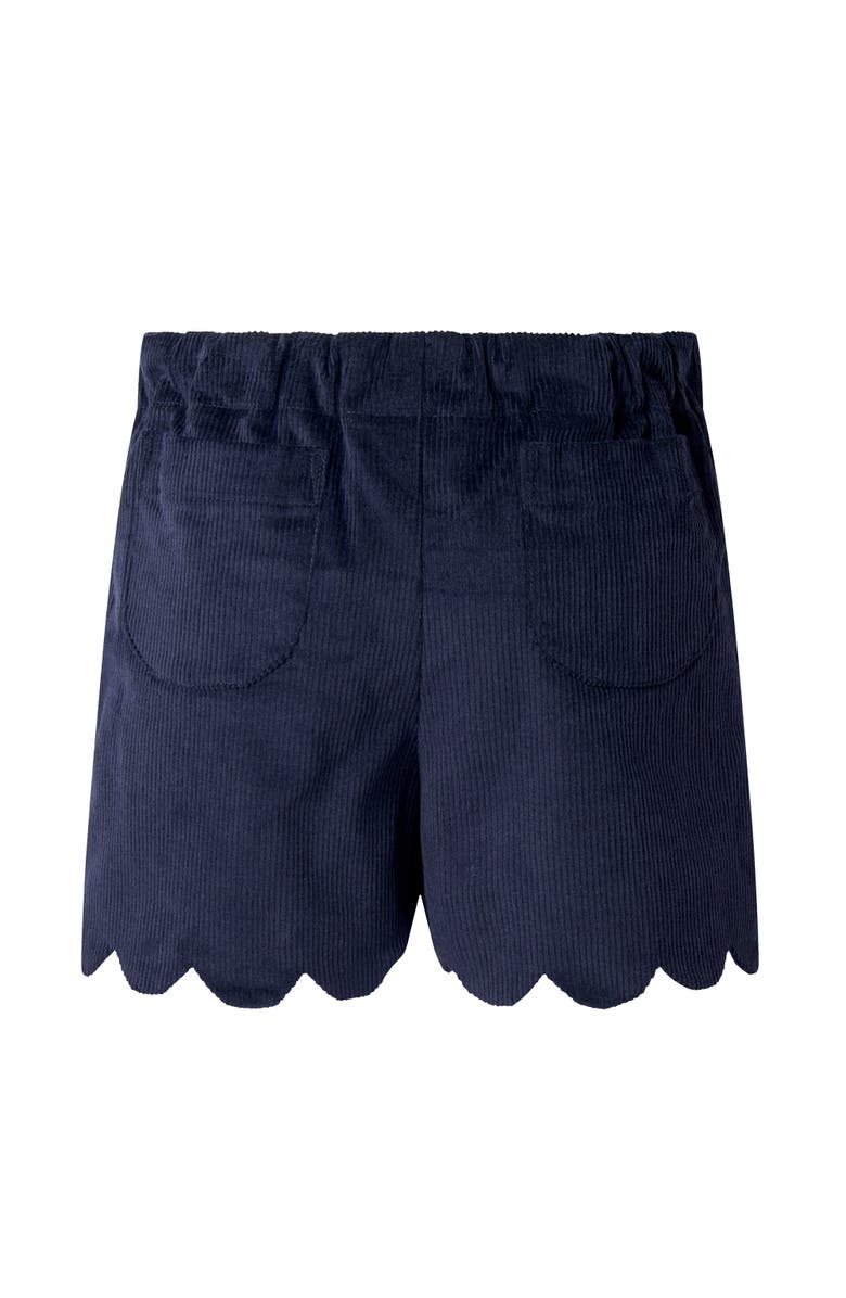 Rachel Riley Navy Cord Scalloped Shorts, Alternate, color, Navy