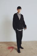 PCFG Wool & Cashmere Blend Your *Itch Srtiped Long Sleeve Shirt