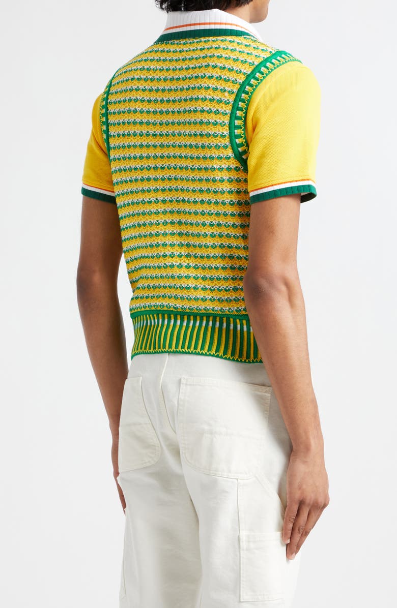 Casablanca Zigzag Sweater Vest, Alternate, color, 