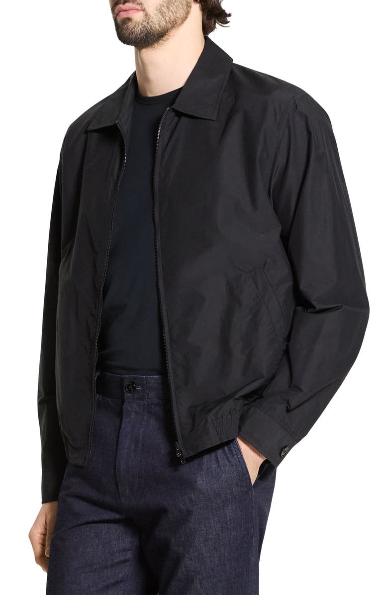 Theory Cotton & Nylon Zip Jacket, Alternate, color, Black