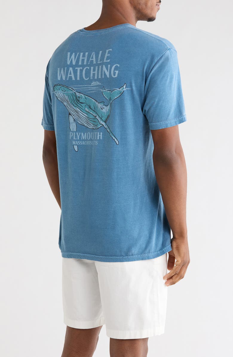 Goodie Two Sleeves Plymouth Whale Watching Graphic T-Shirt, Alternate, color, Blue