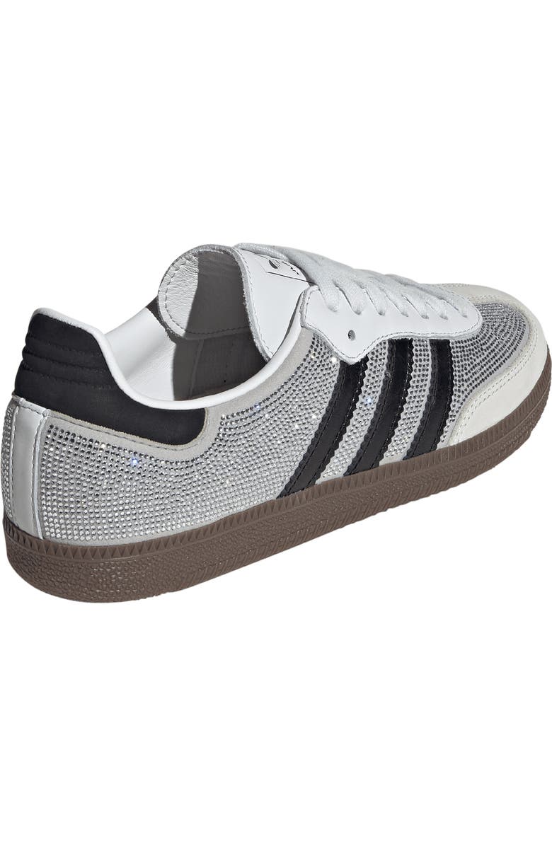 adidas Samba OG Crystal Embellished Sneaker, Alternate, color, Crystal White/ White/ Silver