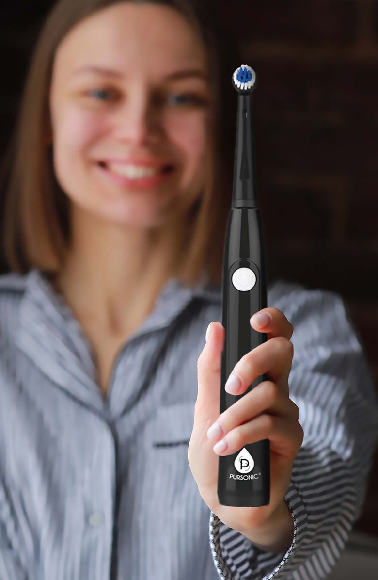PURSONIC USB Rechargeable Rotary Toothbrush, Alternate, color, Black