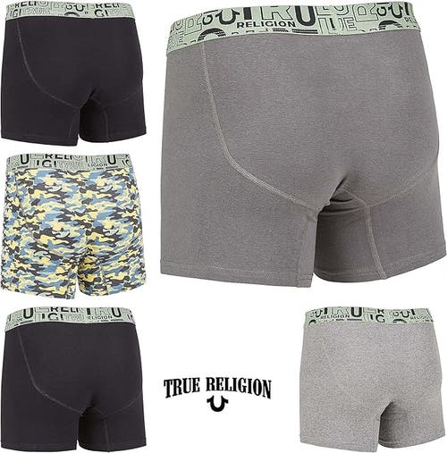 True Religion Boxer Briefs Stretch Underwear Pack Of 5 In Multi