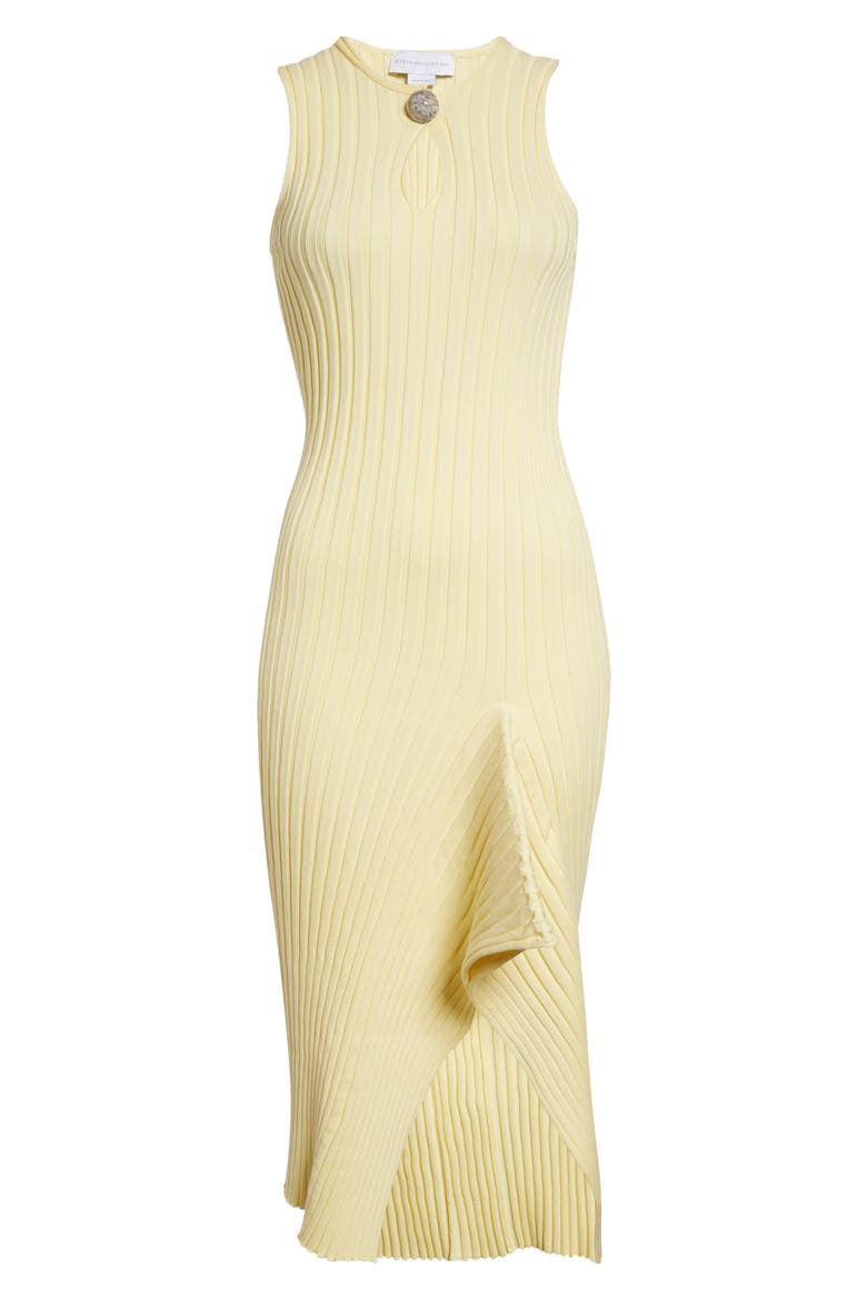 Rib Organic Cotton Tank Dress, Alternate, color, LIGHT YELLOW