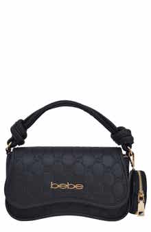 bebe Romina Embossed Satchel with Zip Pouch