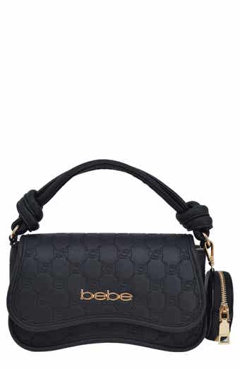 bebe Romina Embossed Satchel with Zip Pouch