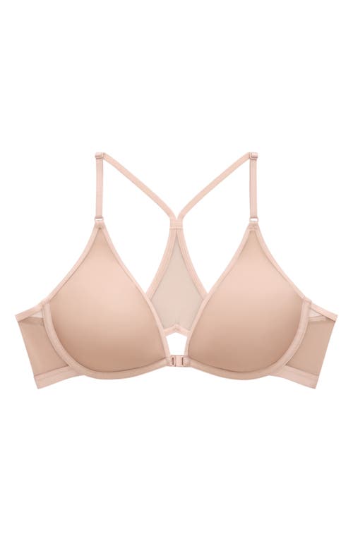 Thirdlove Bare Underwire Front Clasp Mesh Spacer Bra In Pink